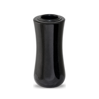 Kamena vaza Crni granit, 25 × 12 cm